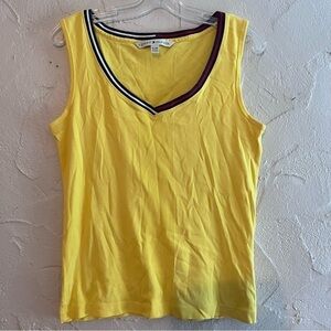 Tommy Hilfiger Yellow Sleeveless Top Size XL